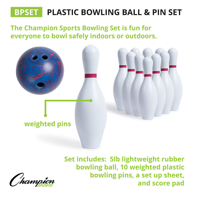 Plastic Bowling Pin Set