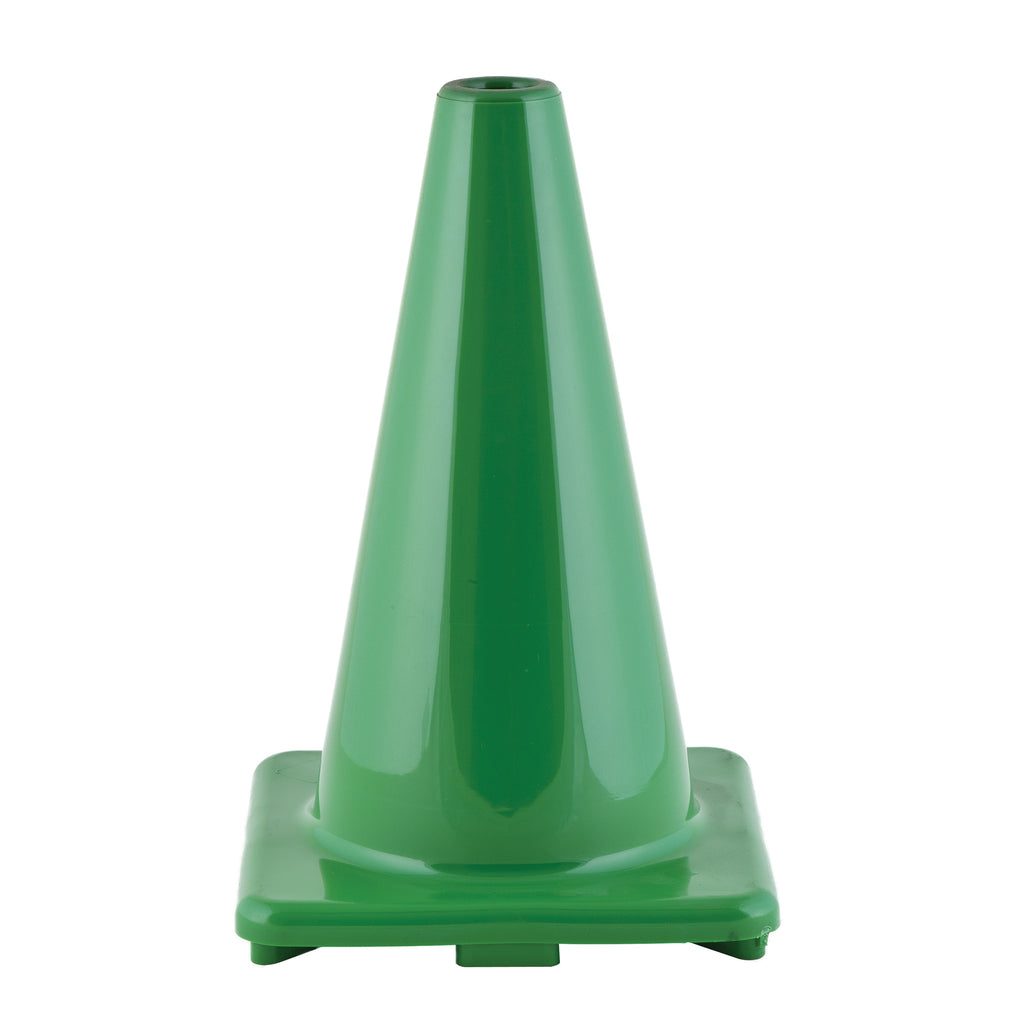 Flexible Vinyl Cone 12in Green Weighted