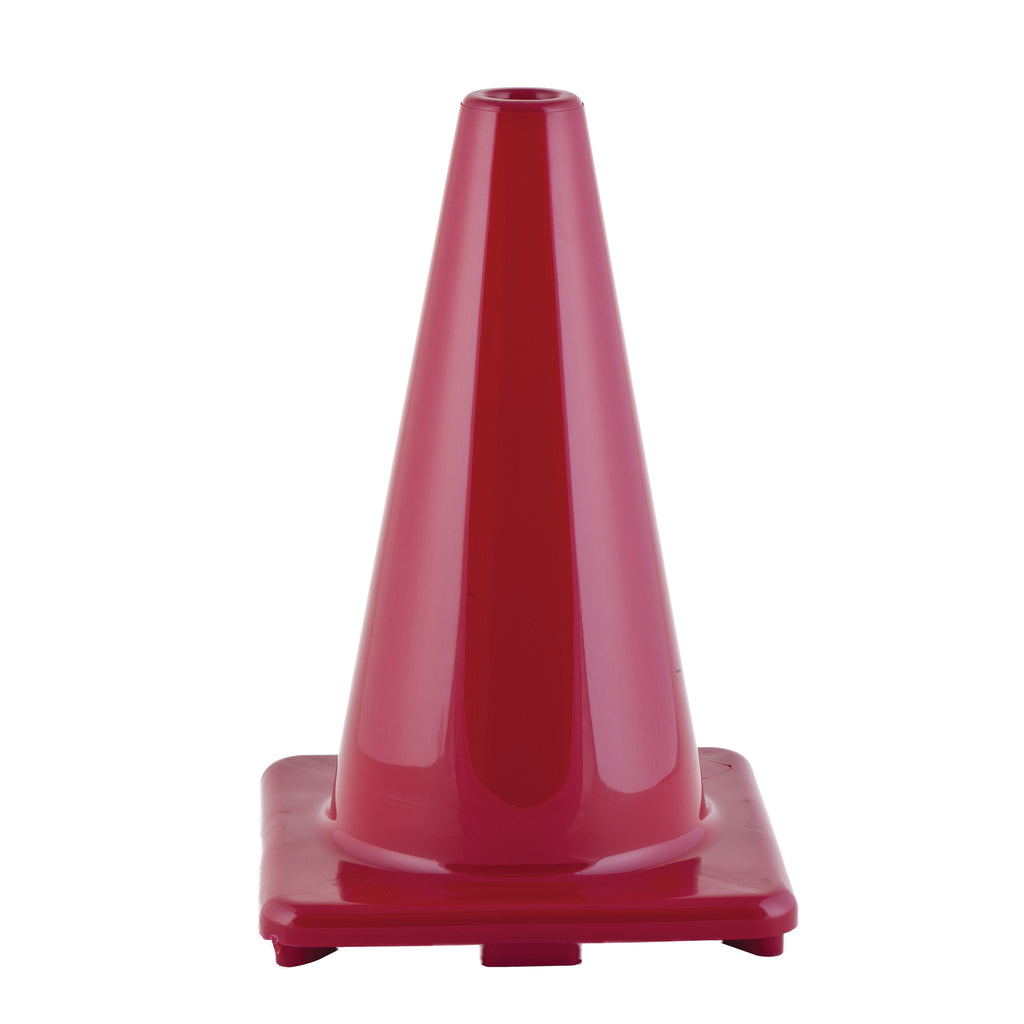 Flexible Vinyl Cone 12in Red Weighted
