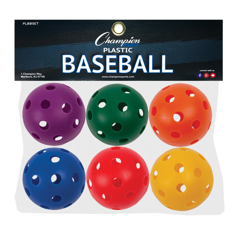 Plastic Balls Baseball Size 6 Set