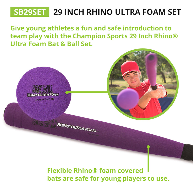 Rhino Ultra Foam 29in Bat & Ball Set