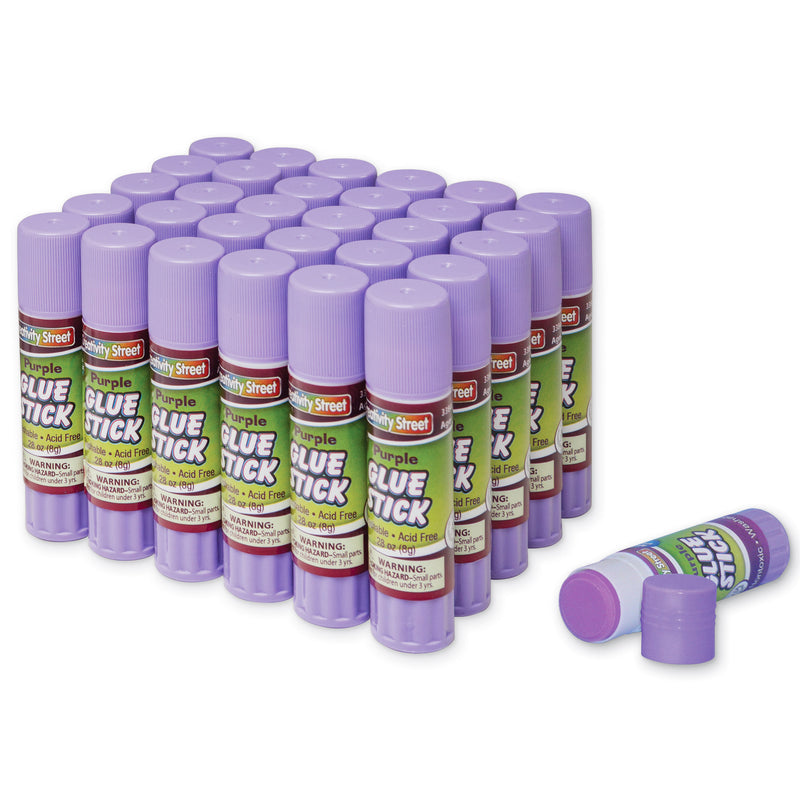 (4 Pk) Glue Sticks 30 Per Pk Purple .28 Oz