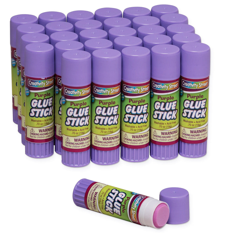 Glue Sticks 30 Purple .70 Oz