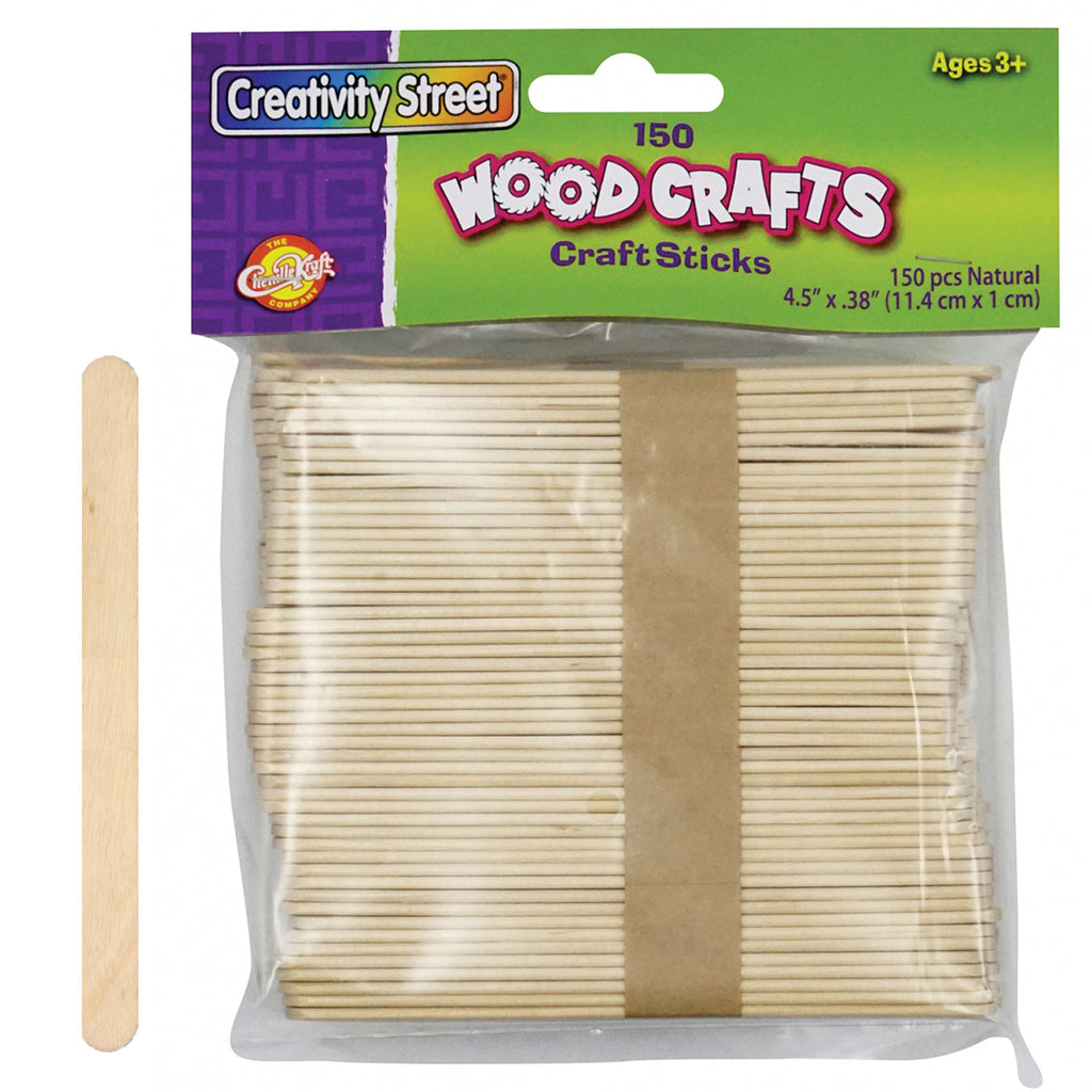 (12 Pk) Craft Sticks Natural Color 150 Per Pack