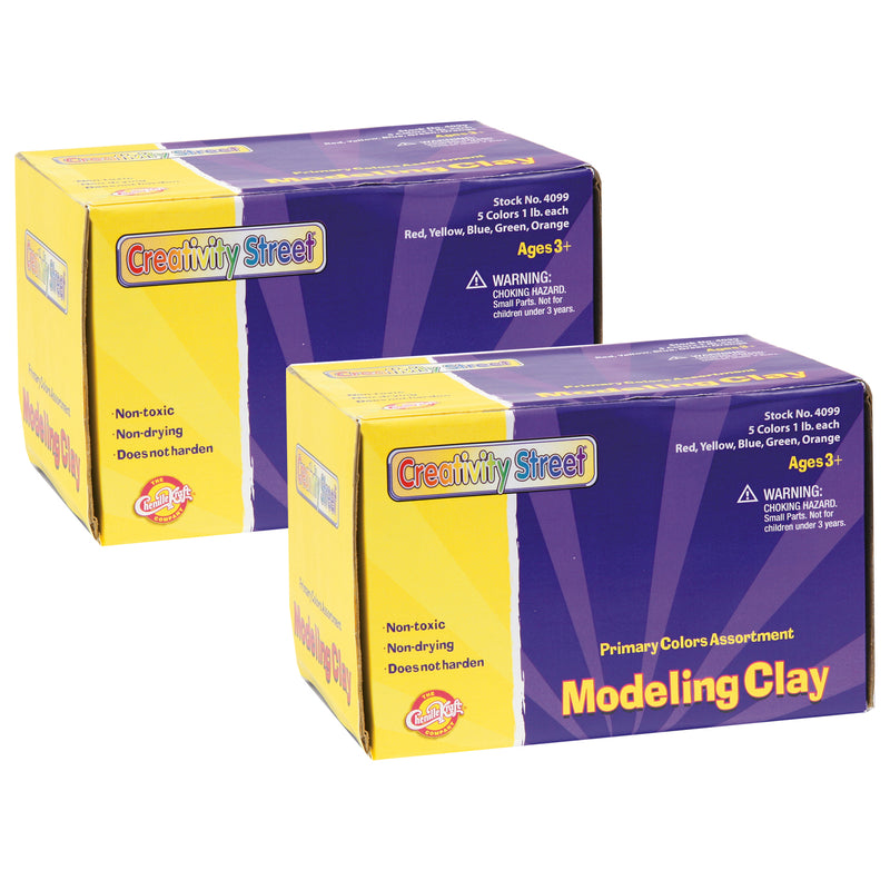 Modeling Clay, 5 Primary Color Assortment, 5 sticks/5 lbs. Per Set, 2 Sets