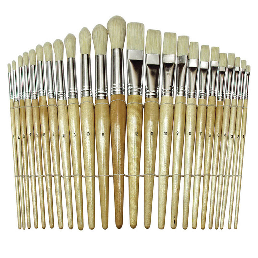 Wood Brushes Set Of 24