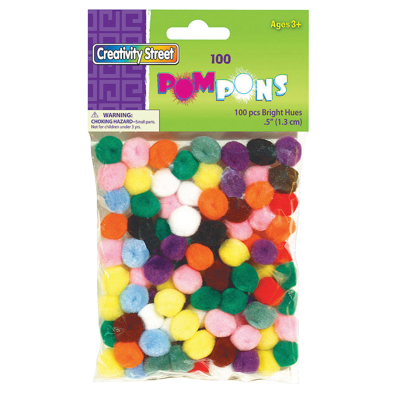 (12 Pk) Pom Pons Assorted 1-2in