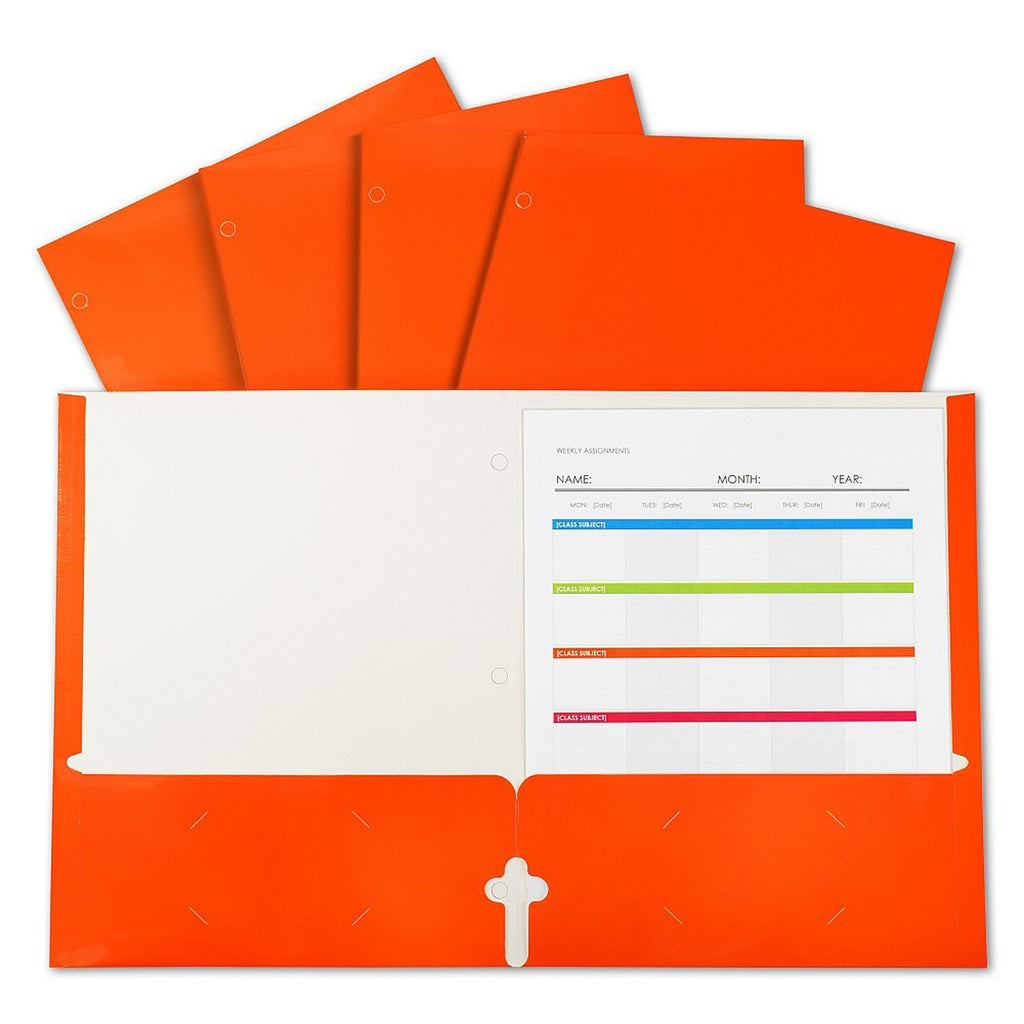 Lamnatd Papr Portfolios Ornge 25-bx 2-pocket