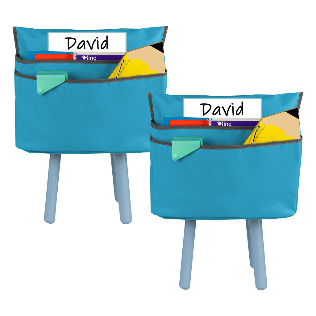 (2 Ea) Medium Chair Cubbie 15in Seaside Blue