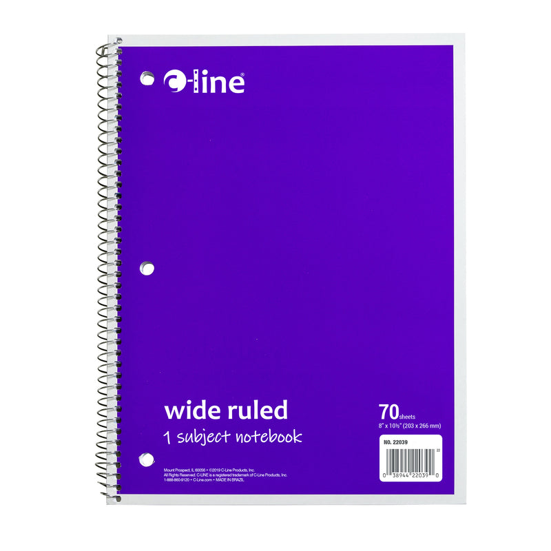 (12 Ea) Pur 1 Sub Wide Ruled Notebk C Line