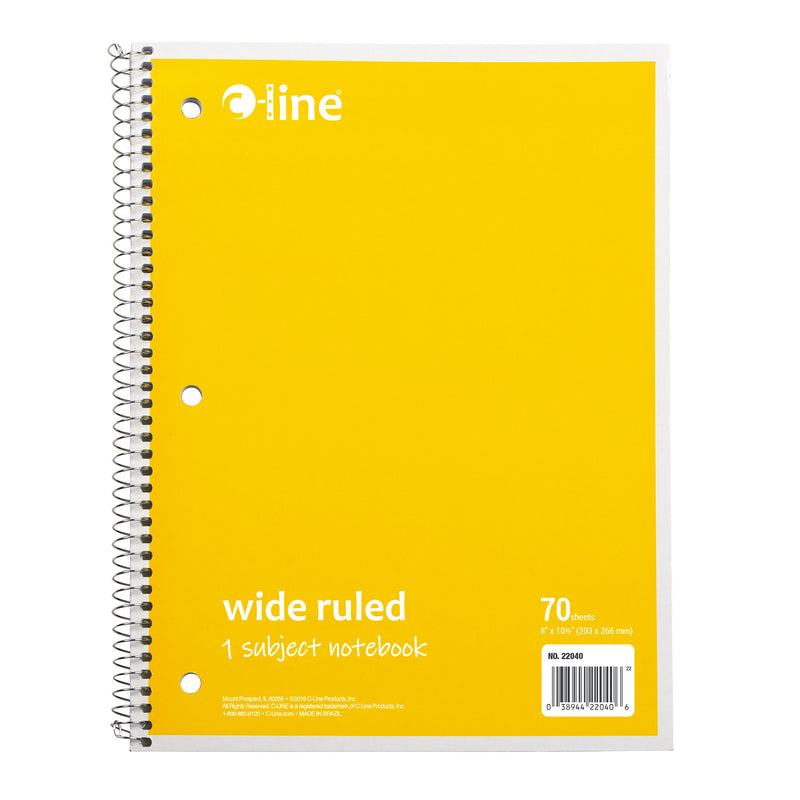 (12 Ea) Ylw 1 Sub Wide Ruled Notebk C Line