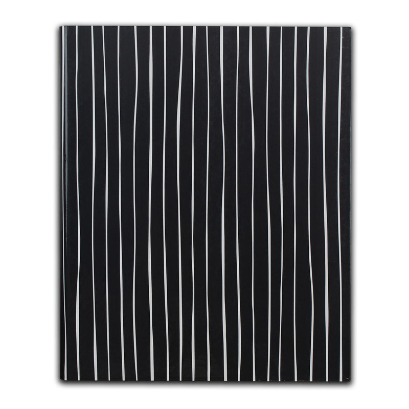 Professional Hardbound Notebook, 96 Page, College Ruled, 8-1-2" x 10-7-8", Charcoal & White Stripes