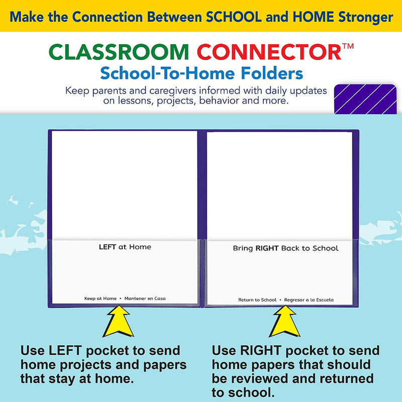 C-line Pur 25ct Classroom Connector School To Home Folders