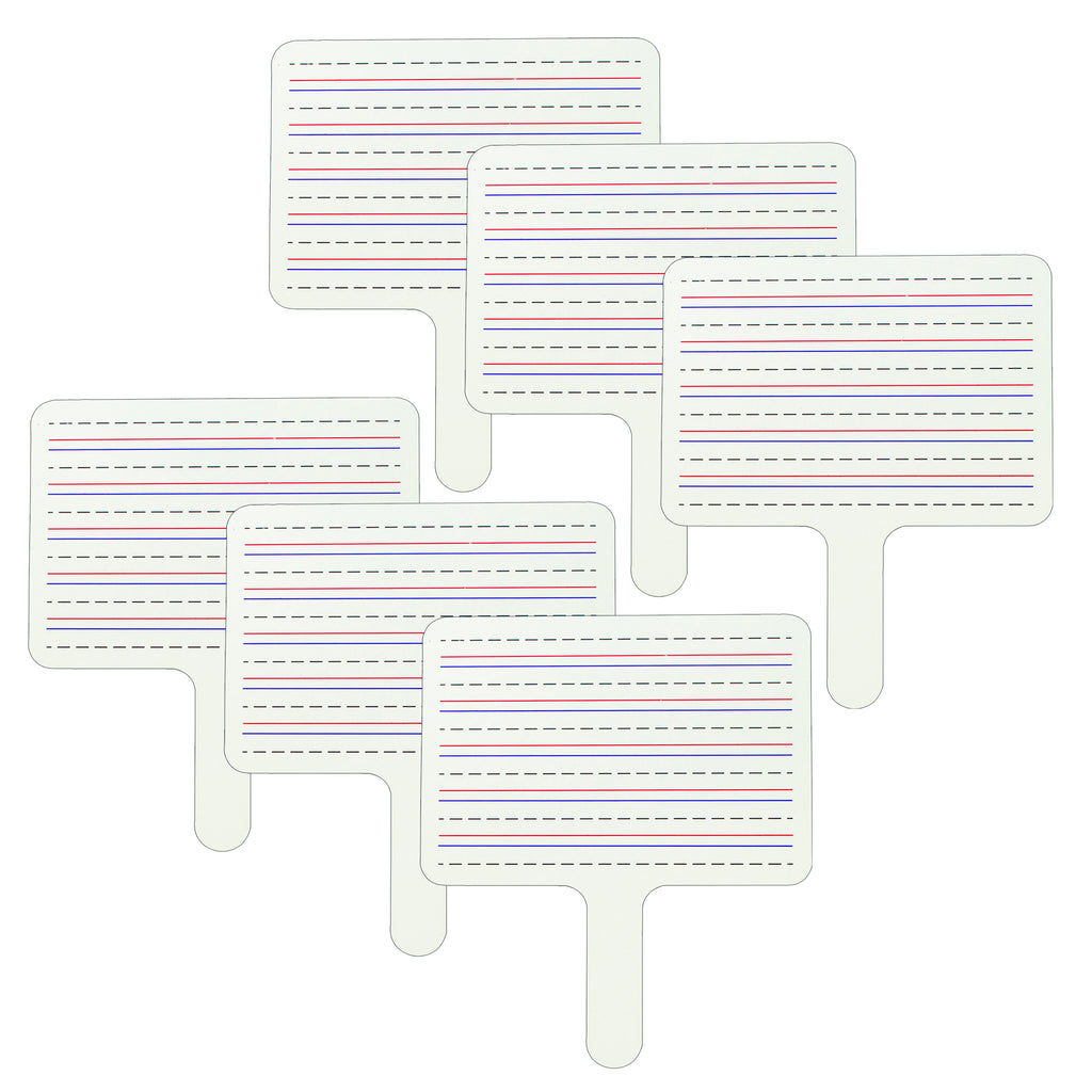(6 Ea) Two-sided Dry Erase Answer Paddle