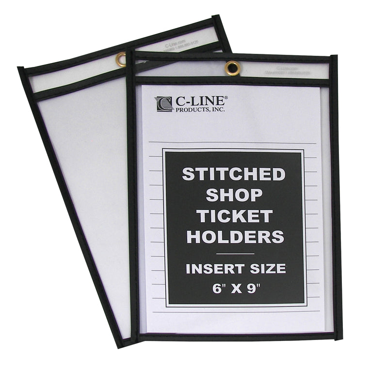 Shop Ticket Holdrs 6x9 25-box Stitched Both Sides Clear