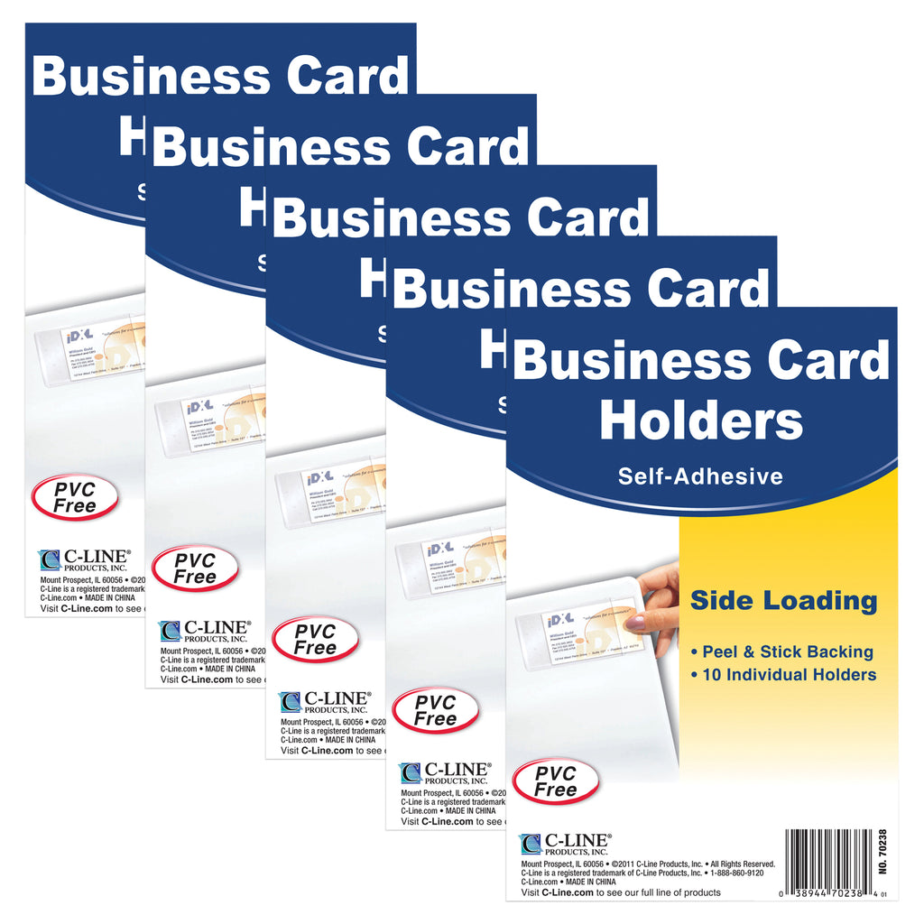 (5 Pk) Business Card Holder Side Load