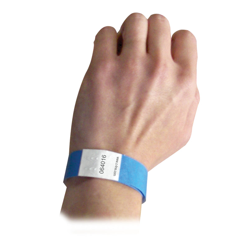 C Line Dupont Tyvek Blue Security Wristbands 100pk