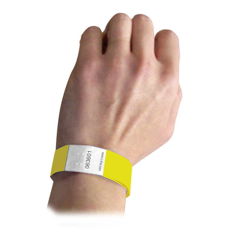 C Line Dupont Tyvek Yellow Security Wristbands 100pk