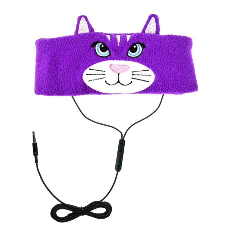 Cat Fleece Headband Headphones