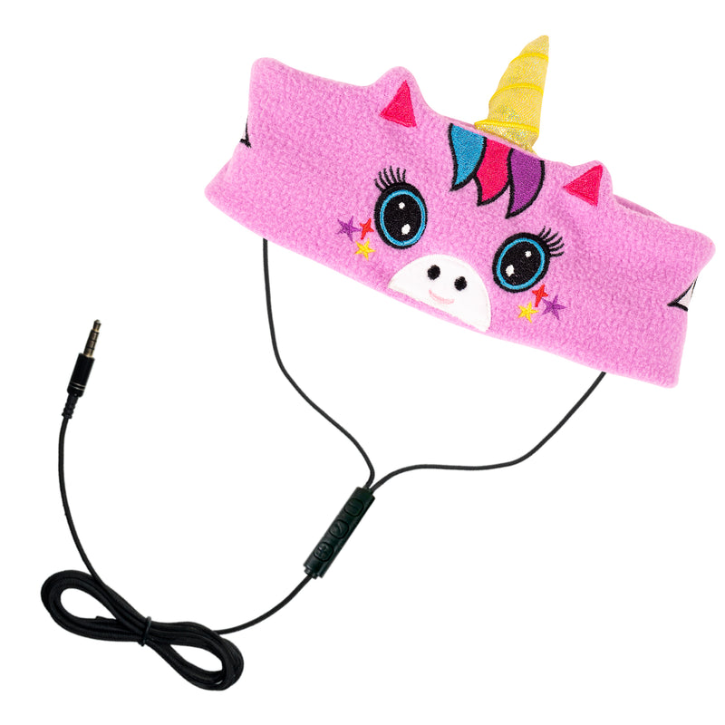 Pink Unicorn Headphones Fleece Headband