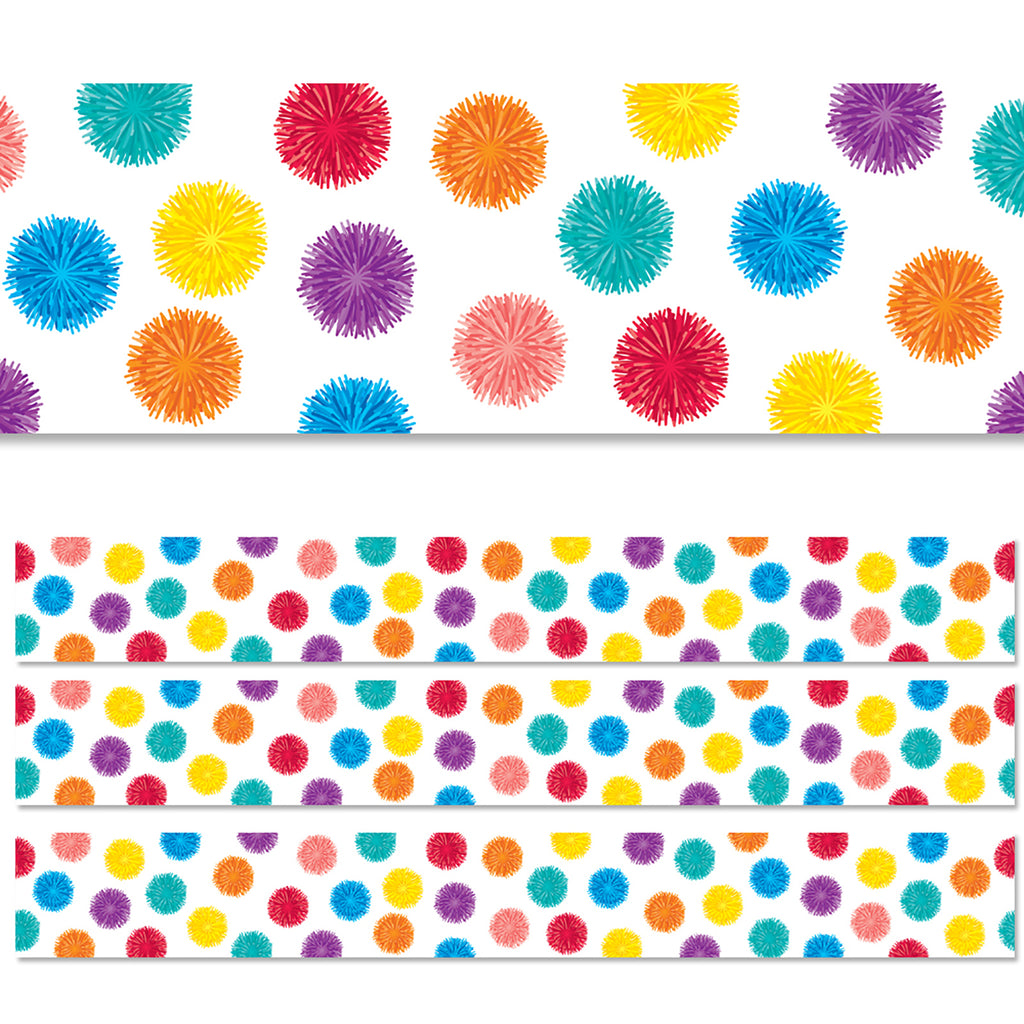 (3 Pk) Pom Dots Border