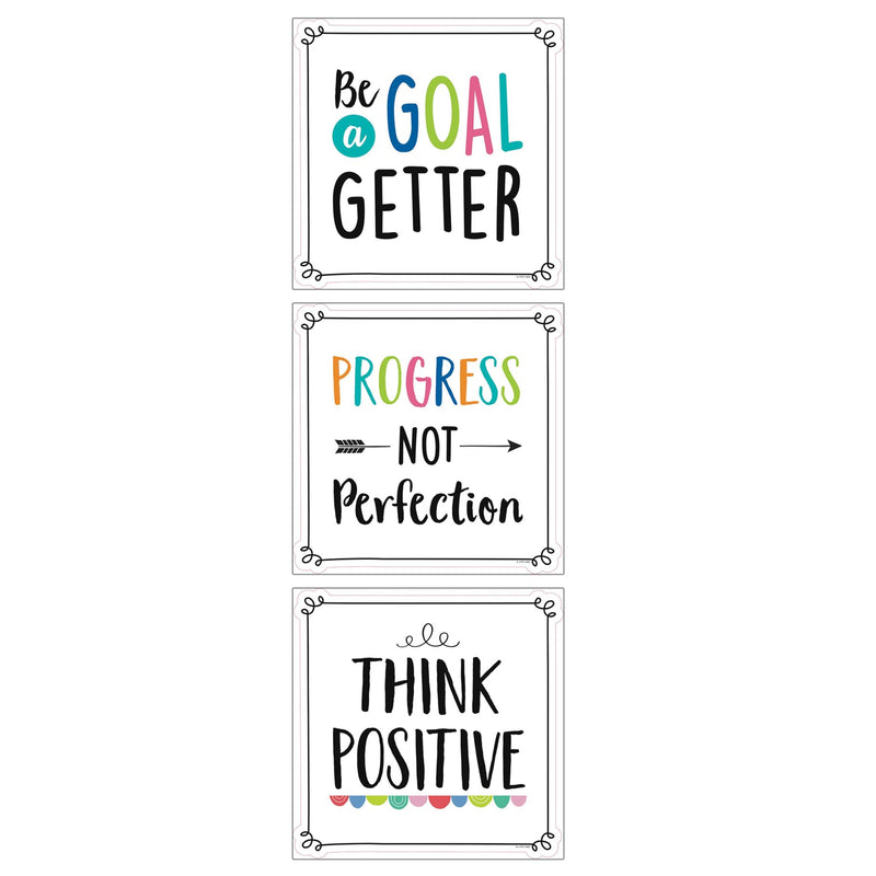 Positive Mindset 10" Designer Cut-Outs, Pack of 12