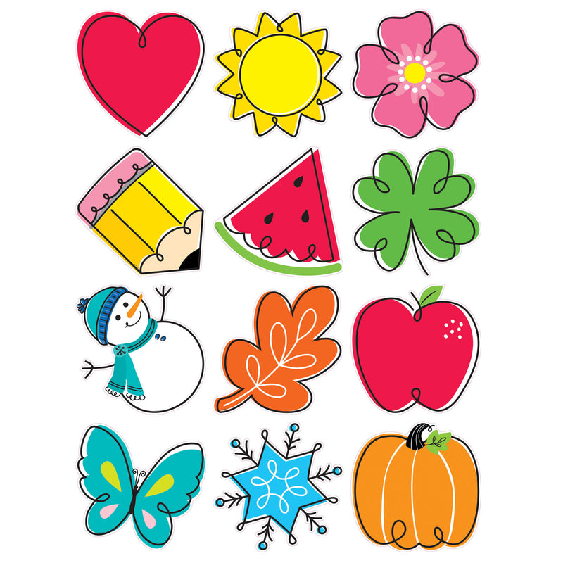 Seasonal Accents 10" Designer Cut-Outs, 12 Per Pack, 3 Packs