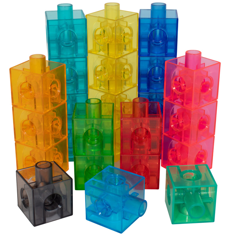 Translucent Link Cubes Construction Toy