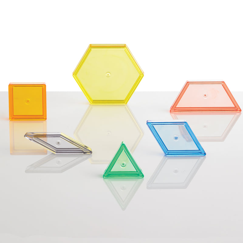 Transparent Pattern Blocks Mini Jar