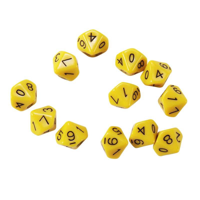 (3 Pk) 10 Sided Polyhedra Dice Set Of 12