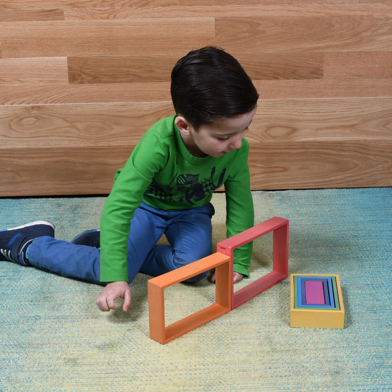 Wooden Rainbow Architect Rectangles