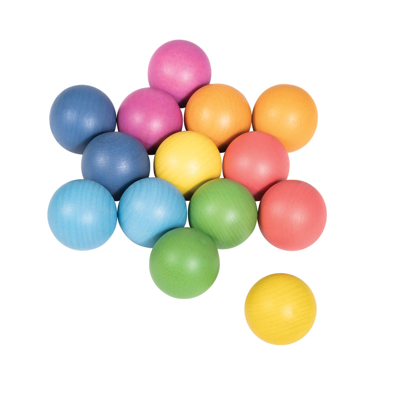 Rainbow Wooden Balls