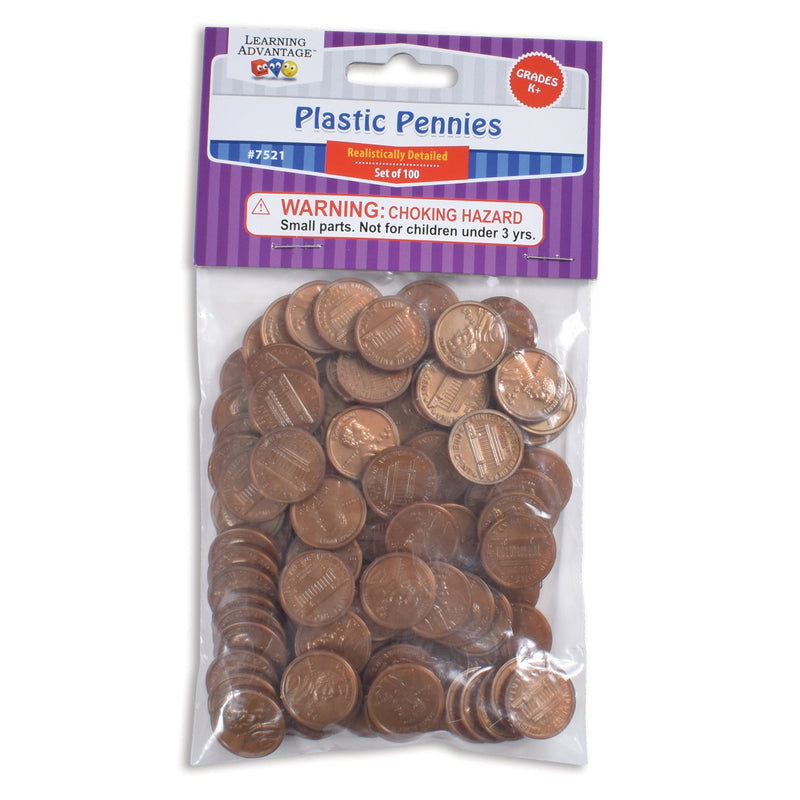 Plastic Coins 100 Pennies
