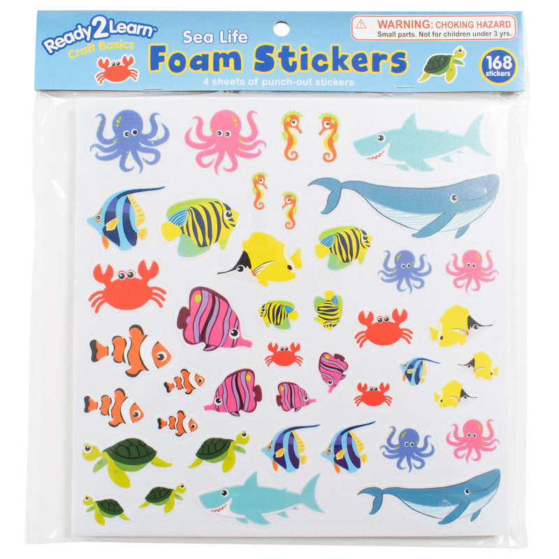 (3 Pk) Foam Stickers - Sea Life