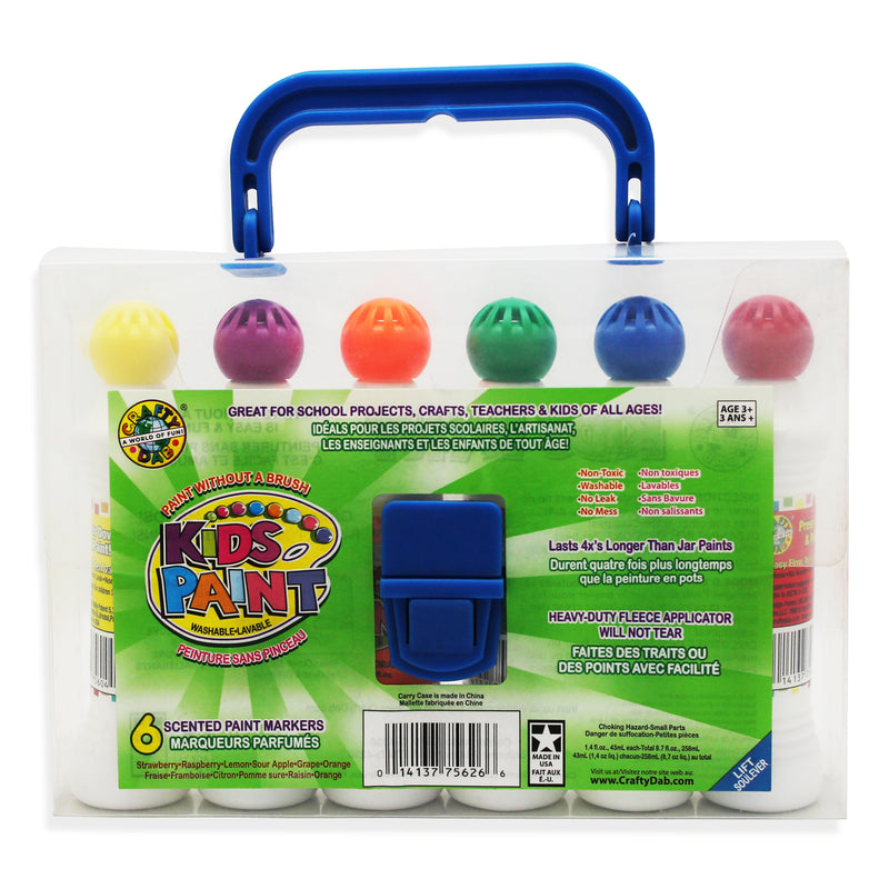 Crafty Dab Paint 6 Pk W-carrying Case