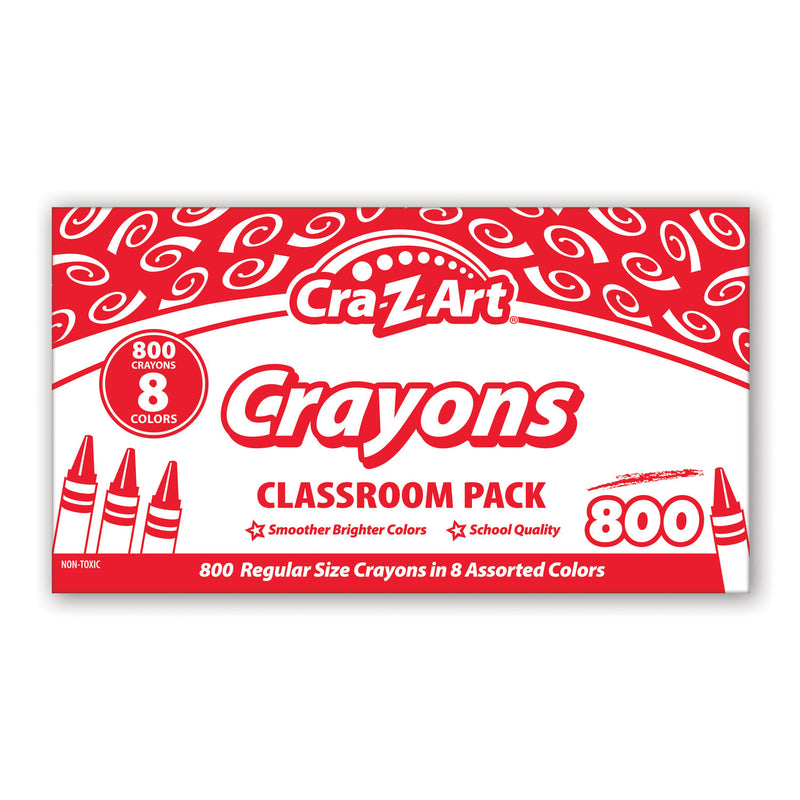 Crayon Classroom Pack 8 Color 800 Count Box