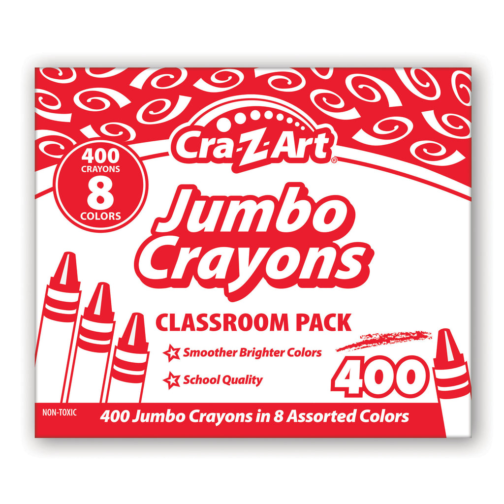 Jumbo Crayon Class Pack 8 Color 400 Count Box
