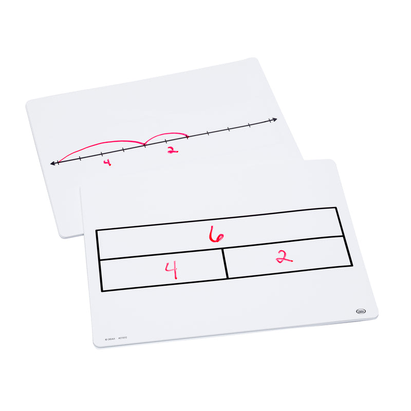 10ct Dry Erase Mats Part-part-whole Number Line