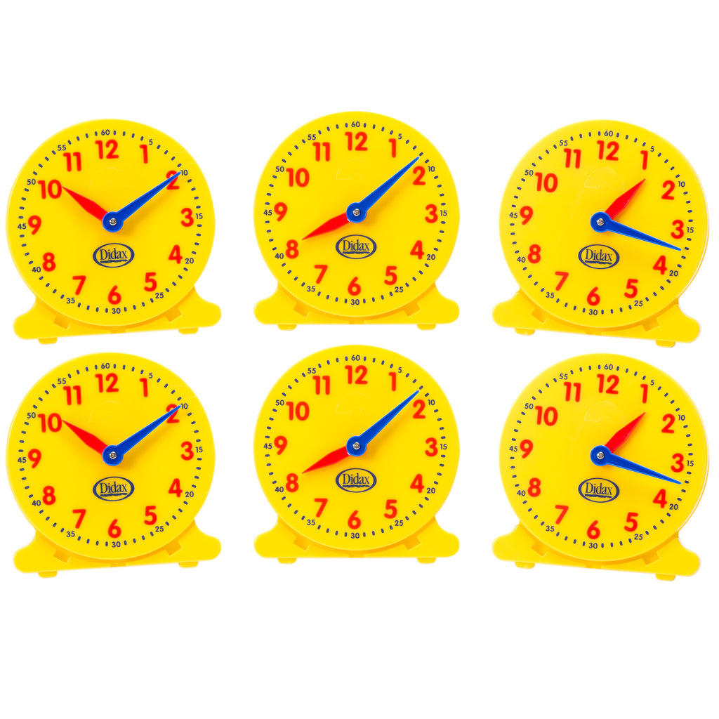 5in Student Clocks Set Of 6