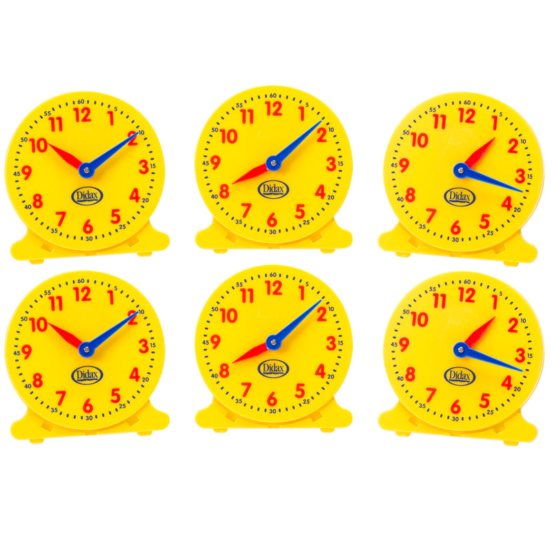 5in Student Clocks Set Of 6