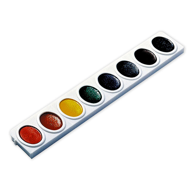 3 Refill Trays Oval Pan Watercolors 8 Colors Per Tray