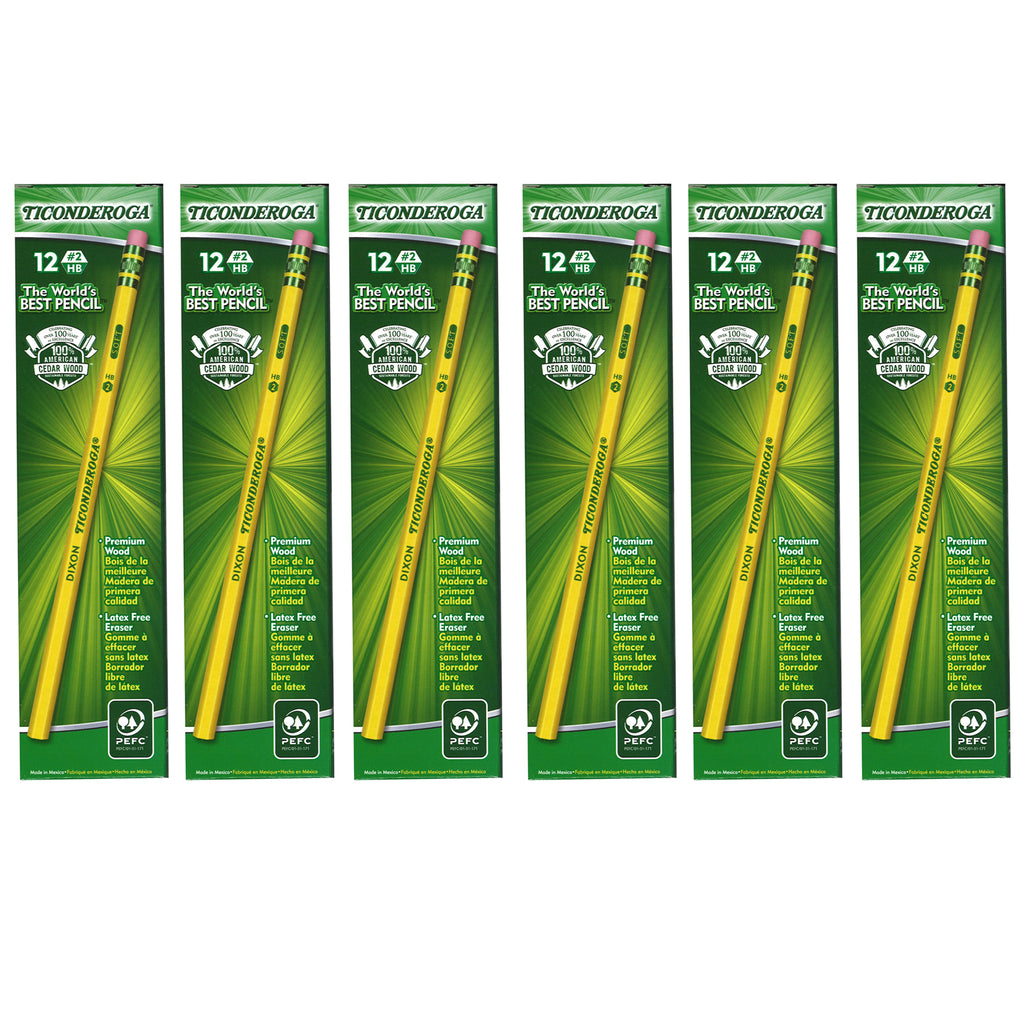 (6 Dz) Ticonderoga Pencil No 2 Soft 12 Per Pk