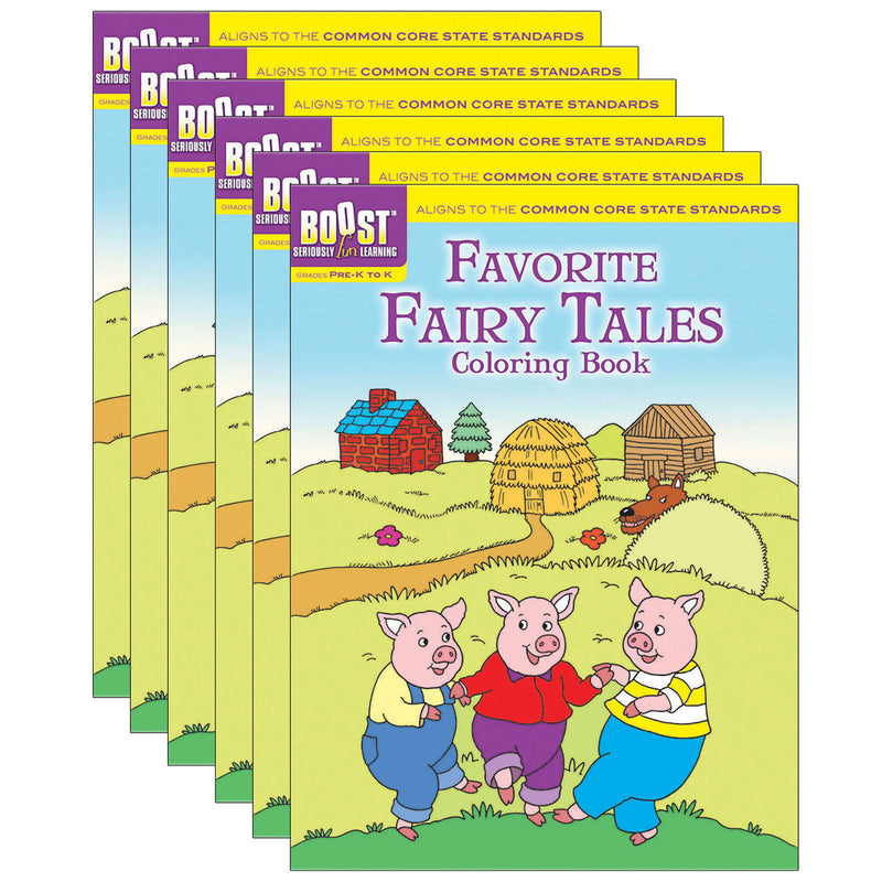 (6 Ea) Boost Favorite Fairy Tales Coloring Book Gr Pk-k