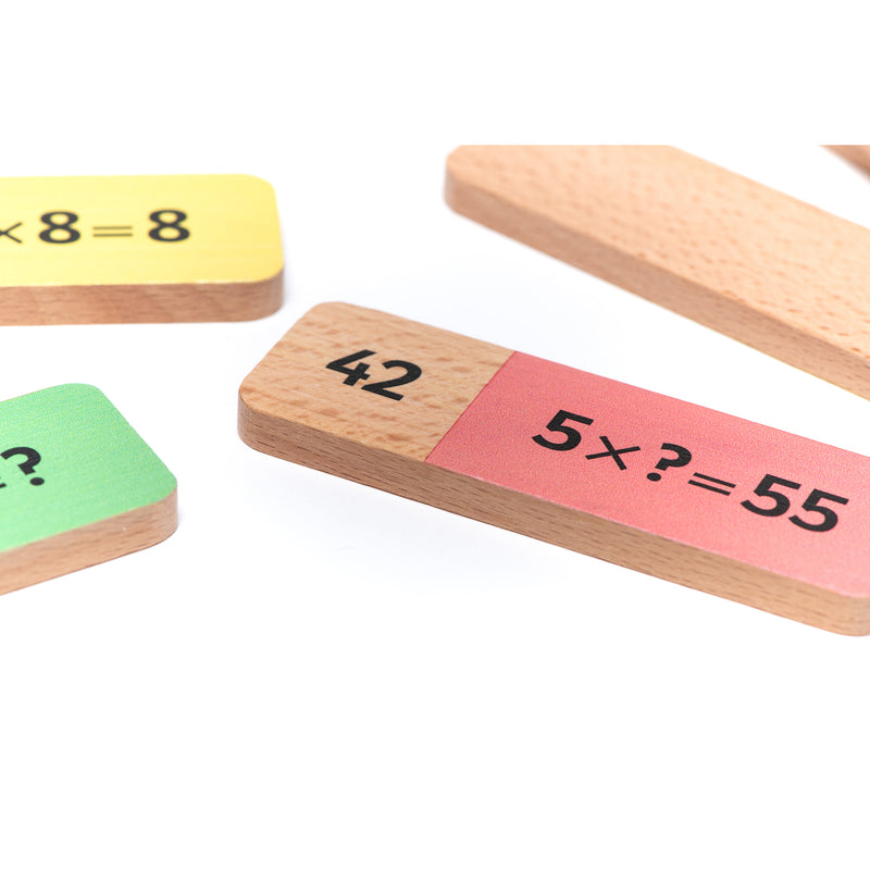 Wooden Multiplication Dominoes