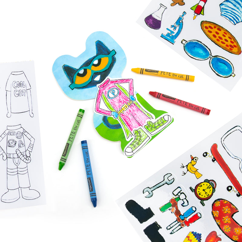 Papercraft Pete the Cat Coloring Activity Set