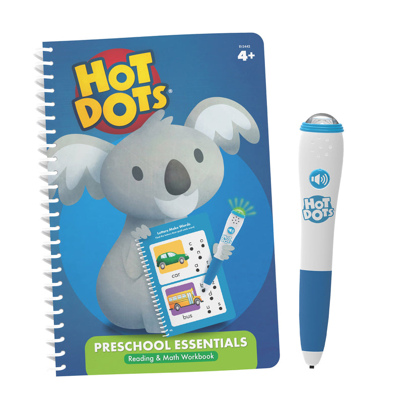 Hot Dots® Preschool Essentials Reading & Math Workbook