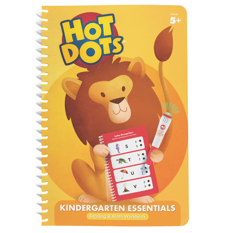 Hot Dots® Kindergarten Essentials Reading & Math Workbook