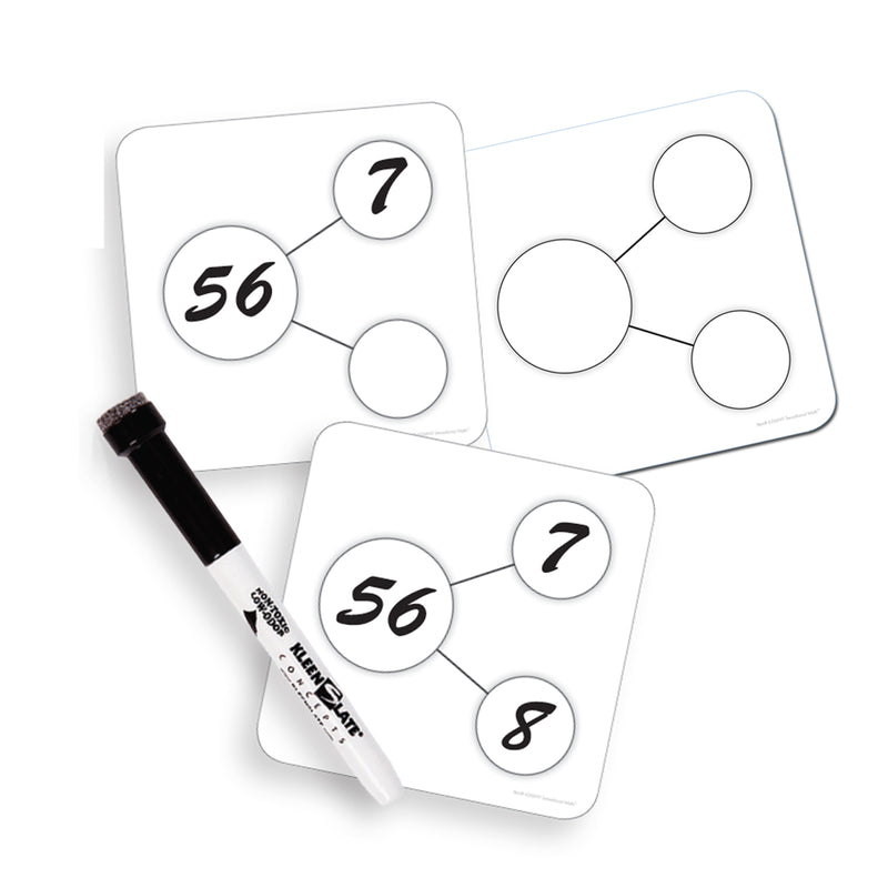 (3 Pk) Write On Wipe Off Number Bonds Cards