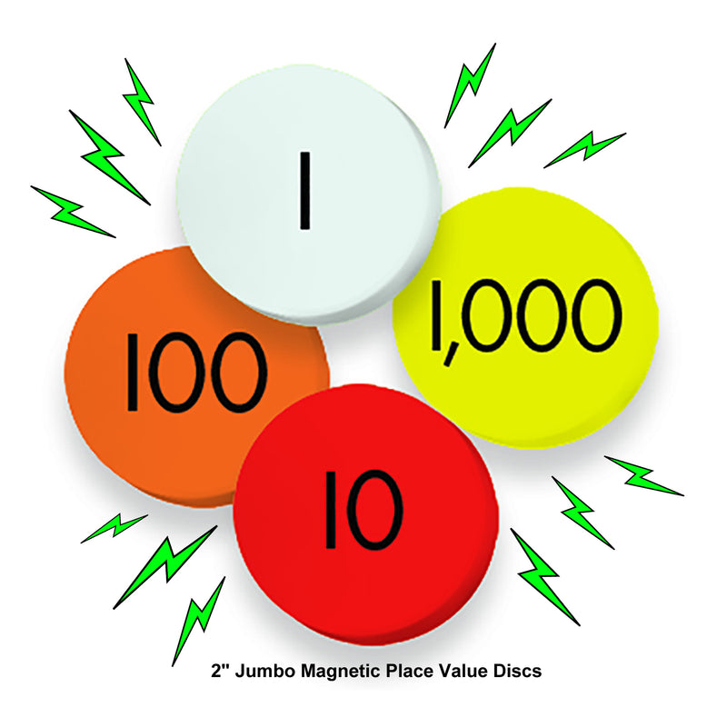 4-value Jumbo Magnetic Place Value Demonstration Discs