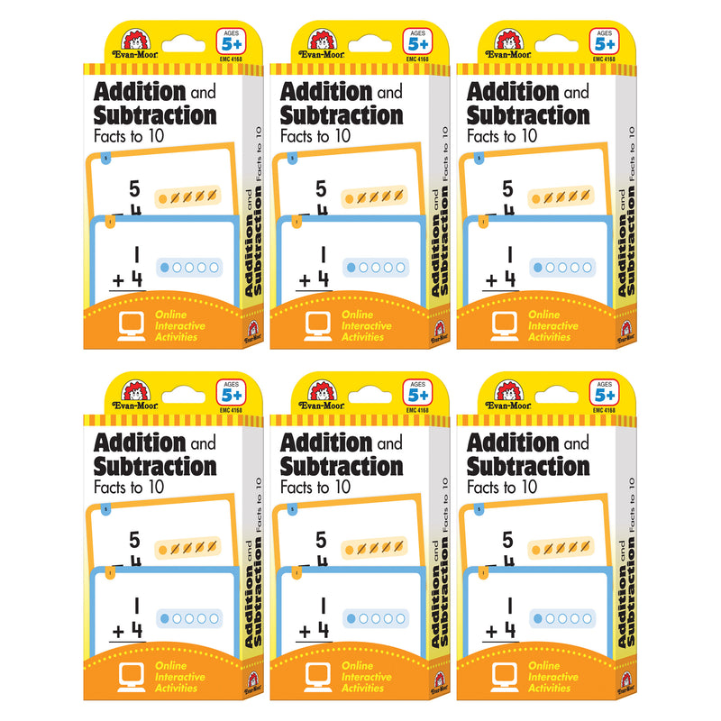 Learning Line: Addition and Subtraction Facts to 10, Grade 1+ (Age 5+) - 56 Flashcards Per Pack, 6 Packs